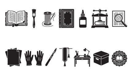 Astronomy and space science icons set, 15 black vector symbols for astrophysics and stargazing, telescope and observatory research graphics © Anika