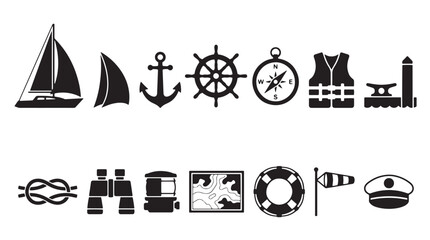 Astronomy and space science icons set, 15 black vector symbols for astrophysics and stargazing, telescope and observatory research graphics © Anika
