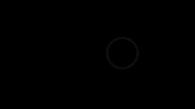 animated mouse cursor clicking with expanding ripple effect moving from left to right for user interface interaction on transparent background.