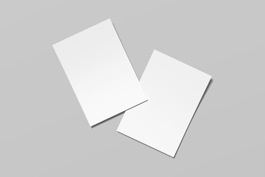 Realistic blank flyer illustration for mockup