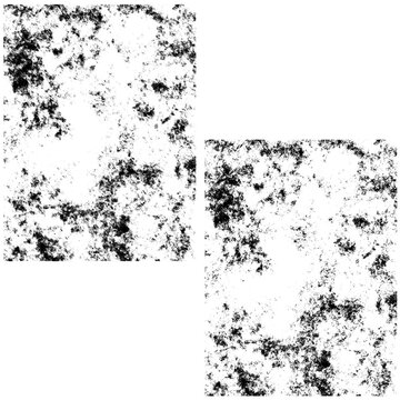 Grunge Ink Splatter Texture Brushes Black White Distressed Abstract Splash Set Two Backgrounds Digital Art

