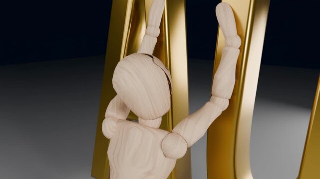 Greed Versus Happiness Concept Gold Balance Desire Wealth and True Life Satisfaction
