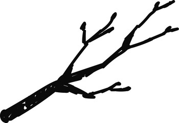 Obraz premium Branch Fallen Stick Silhouette