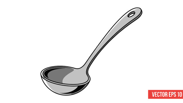 Sleek Metal Serving Spoon for Kitchen Use