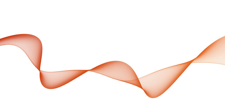 Abstract business background with flowing warm orange wave line