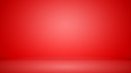 Obraz premium Red Background Luxury Studio Display Podium With Glossy Gradient Minimal Abstract Backdrop For Product Showcase