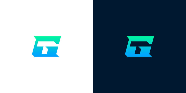 Minimalist Letter G Logo Vector with Cyan Blue Gradient for Tech Gaming and Professional Branding Identity Concepts