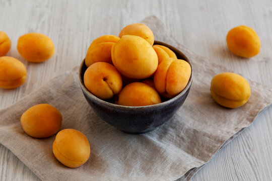Raw Organic Apricots in a Bowl Ready to Eat