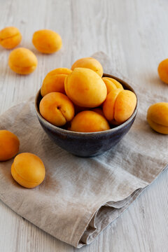 Raw Organic Apricots in a Bowl Ready to Eat