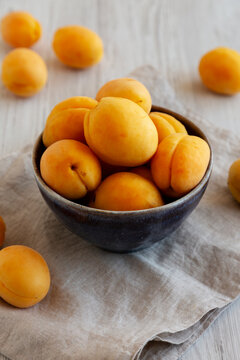 Raw Organic Apricots in a Bowl Ready to Eat