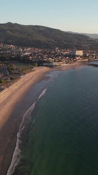 Samil Beach in Spain Vertical Video