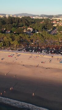 Samil Beach in Spain Vertical Video