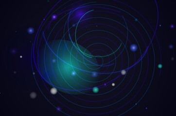 Fototapeta premium Abstract cosmic swirls glowing futuristic space design