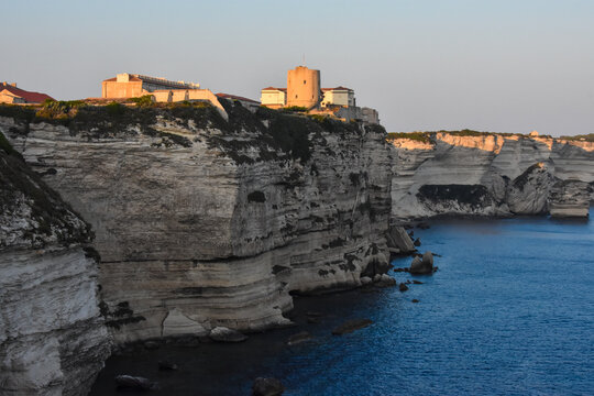 Muraille de la citadelle de Bonifacio. Bonifacio.  Corse - Ile de beaut&eacute; - France. 