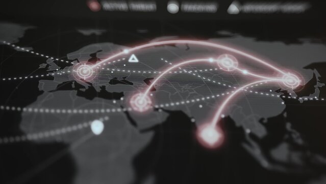 Global Network of Missile Threat Trajectories