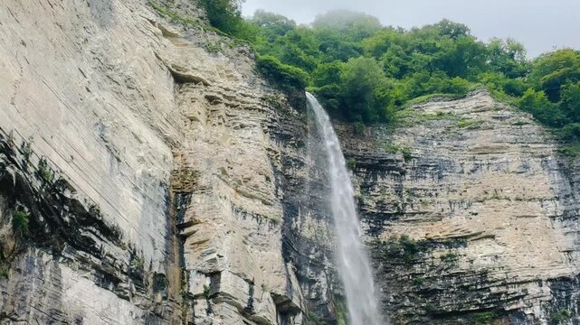 Okatse waterfall in the beautiful Okatse Canyon in Georgia