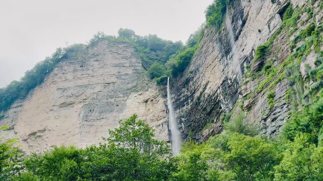 Beautiful scenery of Okatse Canyon in Georgia
