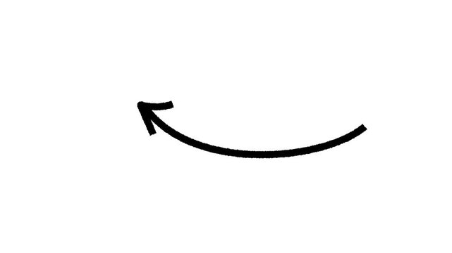 arrow marker isolated png mark hand draw .4k motion graphics video