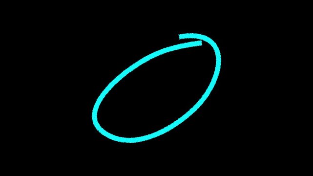 red circle brush stroke marker highlighter .4k motion graphics video