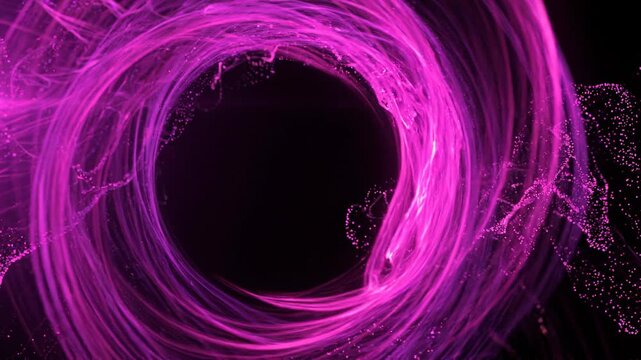 Magenta Slow Streaks Swirling with Dramatic Illumination - Cinematic Abstract Background