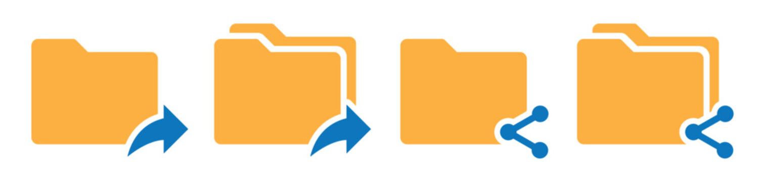 Folder storage share icon illustration