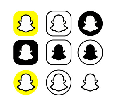 Snapchat Social Media App Icon Collection &ndash; Logo and Vector Pack 2026