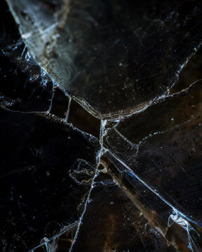 Abstract dark background featuring intricate spider web patterns illuminated by soft light in a moody atmosphere