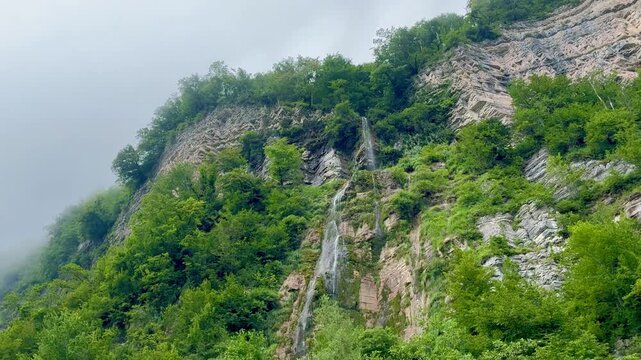 Okatse waterfall in the beautiful Okatse Canyon in Georgia