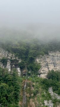 Beautiful scenery of Okatse Canyon in Georgia