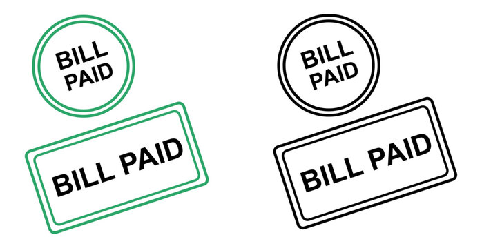 Bill paid stamp vector illustration
