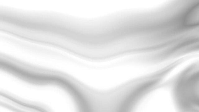 Abstract White Flowing Fabric Background with Soft Gradient Waves, Minimal Luxury Silk Texture, Elegant Smooth Drapery Surface for Premium Branding, Presentation, Website, and Packaging Design