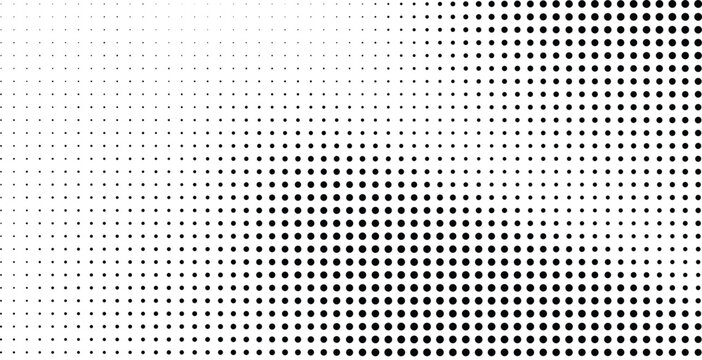 Halftone dot pattern background, black and white gradient texture vector, minimalist pop art comic style overlay for graphic design
