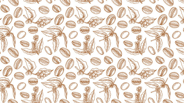 interconnected coffee pattern