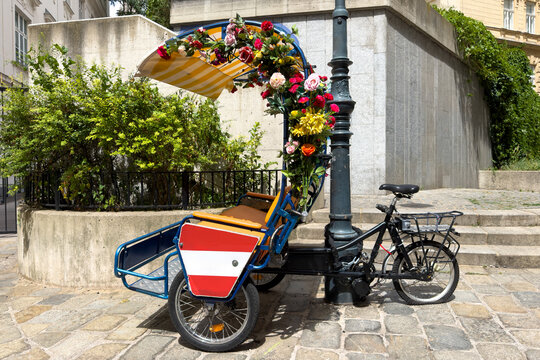 Flower Covered City Tour Rickshaw