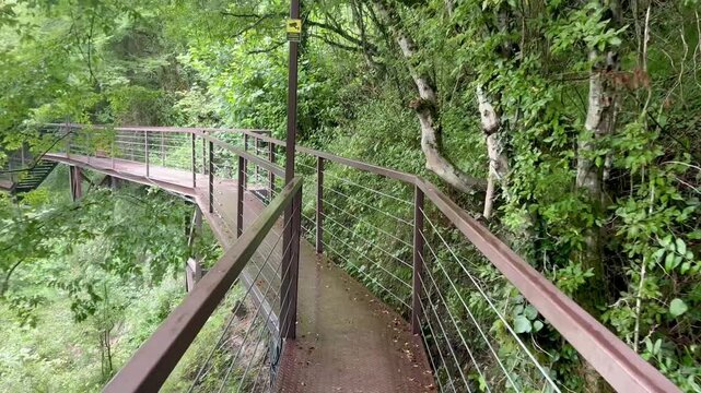 Walking trails in Okatse National Park in Georgia