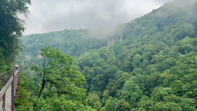 Okatse waterfall in the beautiful Okatse Canyon in Georgia