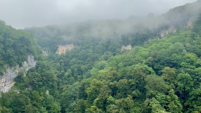 Okatse waterfall in the beautiful Okatse Canyon in Georgia