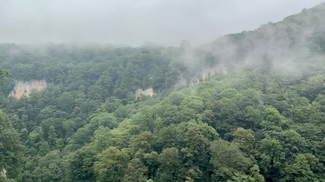 Beautiful scenery of Okatse Canyon in Georgia