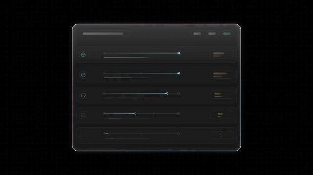 Sleek Glass UI Flight Search Interface with Transparent Panels and Colorful Accents, Featuring Adjustable Sliders and Price Blocks on a Dark Background, Ideal for Travel Applications