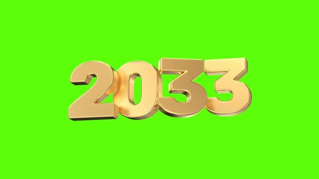 2033 Gold 3D With Background