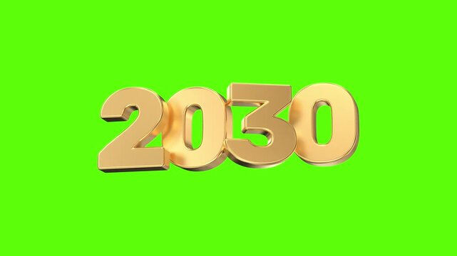 2030 Gold 3D With Background