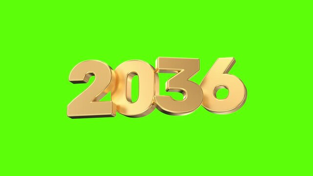 2036 Gold 3D With Background