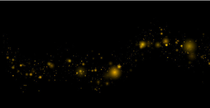 Holiday glitter dust shines with luminous golden reflections. Transparent overlay brings warmth and sophisticated elegance. Suitable for celebration cards and creative seasonal designs.
