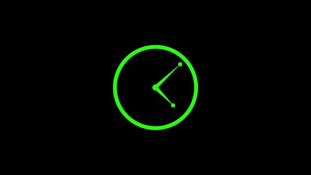 Elegant abstract wall clock icon illustration on a dark background.