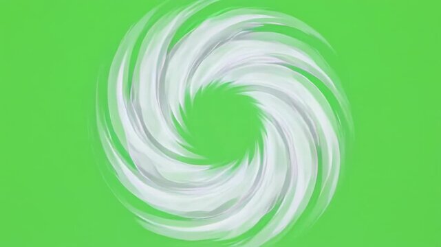 Abstract Swirl Motion Graphic with Subtle Zoom against Green Screen Background