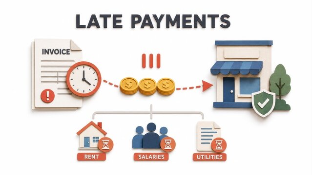 Late payments economic pressure financial resilience invoice deadline cash flow