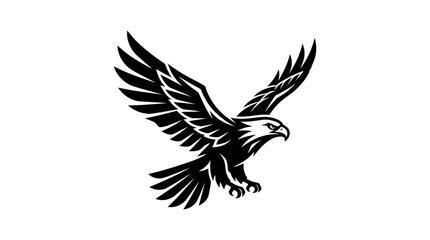 Fototapeta premium Majestic Eagle Bird Flying with Wings Spread Wide.