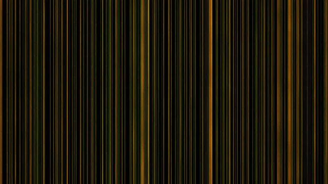 This abstract video features a continuous loop of vertical stripes in gold and brown shades against a dark background.