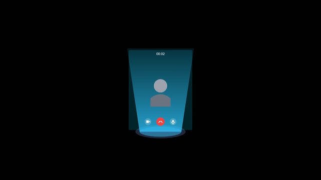 Digital Smartphone Interface Showing Incoming Call and Active Conversation Screens.