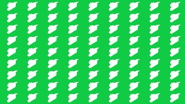 Syria map pattern scrolling perfect 15 second loop with green background
